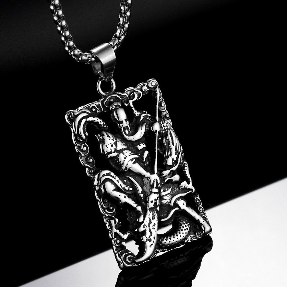 ❤️Tibetan retro ethnic broadsword pendant necklace for women/men, N90201P174